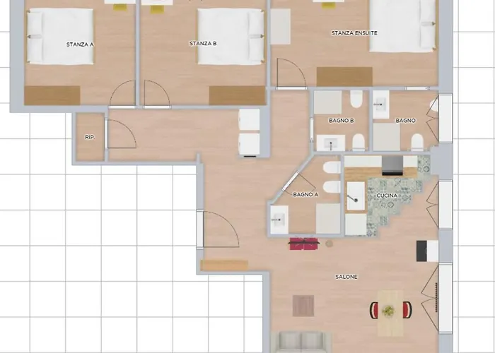 Casilina 403 Spacious 3bdr&3 Bath * Roma